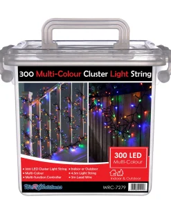 WeRChristmas 180 Chasing Cluster Light String, Multi-Coloured^ Cluster Lights