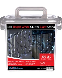 WeRChristmas 180 Chasing Cluster Light String, Bright White^ Cluster Lights|Tree Lights