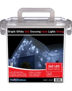 WeRChristmas 360 Icicle LED Light String, Bright White, 8.8 M^ Icicle Lights