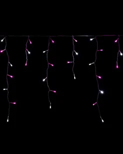 WeRChristmas 360 Icicle LED Light String, Pink/White, 8.8 M^ Icicle Lights
