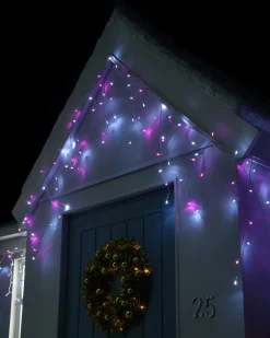 WeRChristmas 360 Icicle LED Light String, Pink/White, 8.8 M^ Icicle Lights