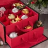 WeRChristmas 32 Piece Decoration And Ornament Storage Box, Red, 40 Cm^ Storage Bags|Storage Bags