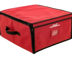 WeRChristmas 32 Piece Decoration And Ornament Storage Box, Red, 40 Cm^ Storage Bags|Storage Bags