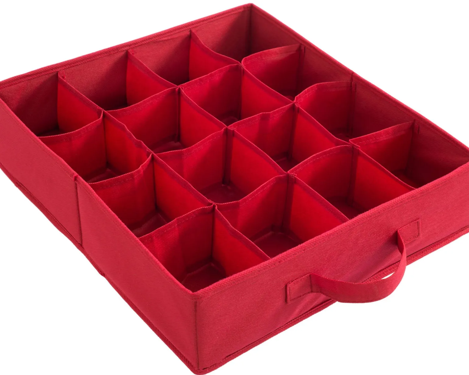 WeRChristmas 48 Piece Decoration And Ornament Storage Box, Red, 40 Cm^ Storage Bags|Storage Bags