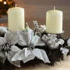 WeRChristmas 3 Pillar Decorated Candle Holder, Black/Silver^ Table Decorations|Candle Holder Garlands