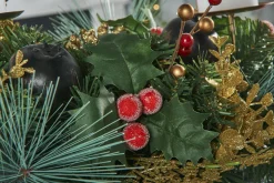 WeRChristmas 3 Pillar Decorated Garland Candle Holder, 76 Cm^ Table Decorations|Candle Holder Garlands