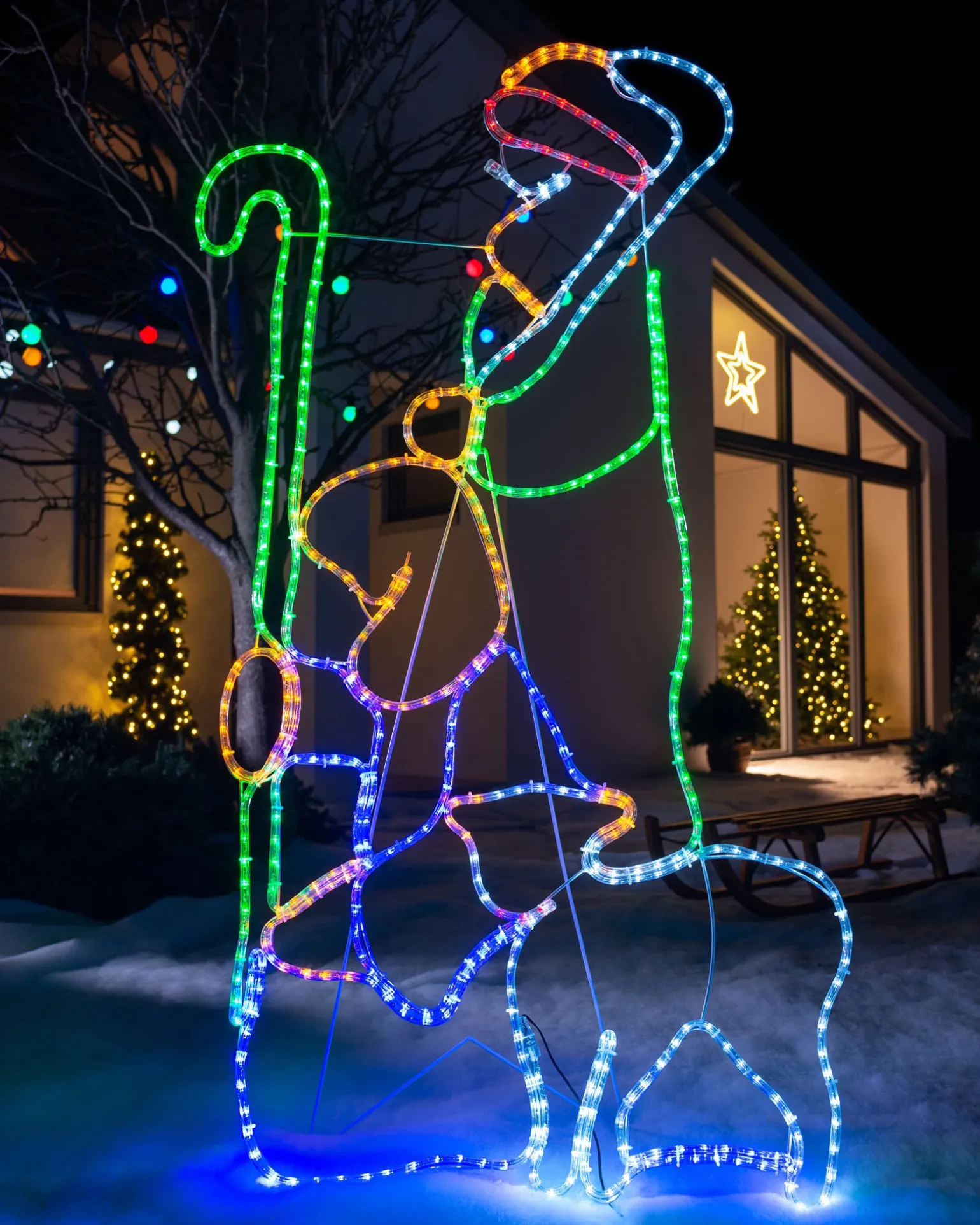WeRChristmas 2 Wise Men Rope Light Silhouette, 152 Cm^ Christmas Characters