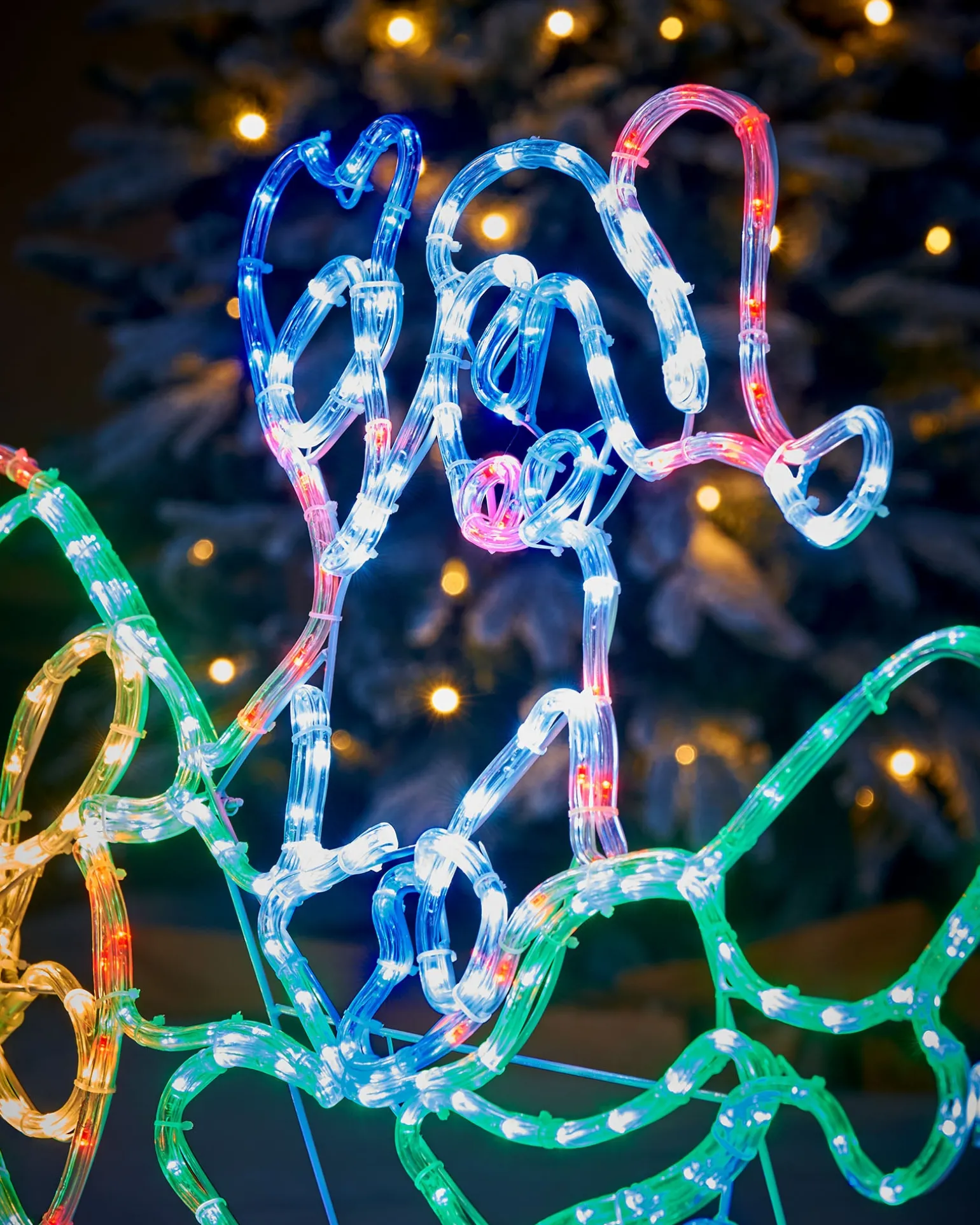 WeRChristmas Animated Flying Santa Rope Light Silhouette, 190 Cm^ Christmas Characters