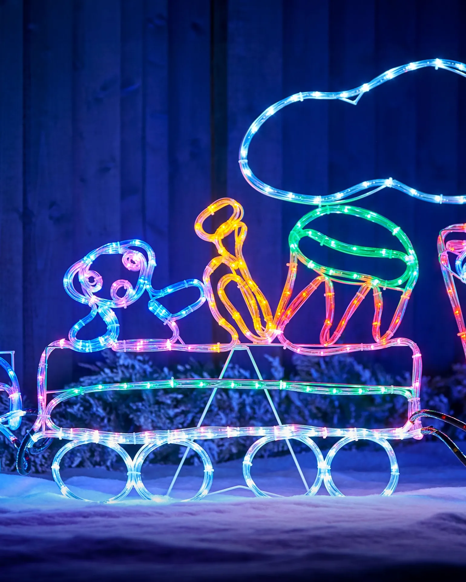WeRChristmas Animated LED Train Rope Light Silhouette, 2.3 M^ Christmas Characters
