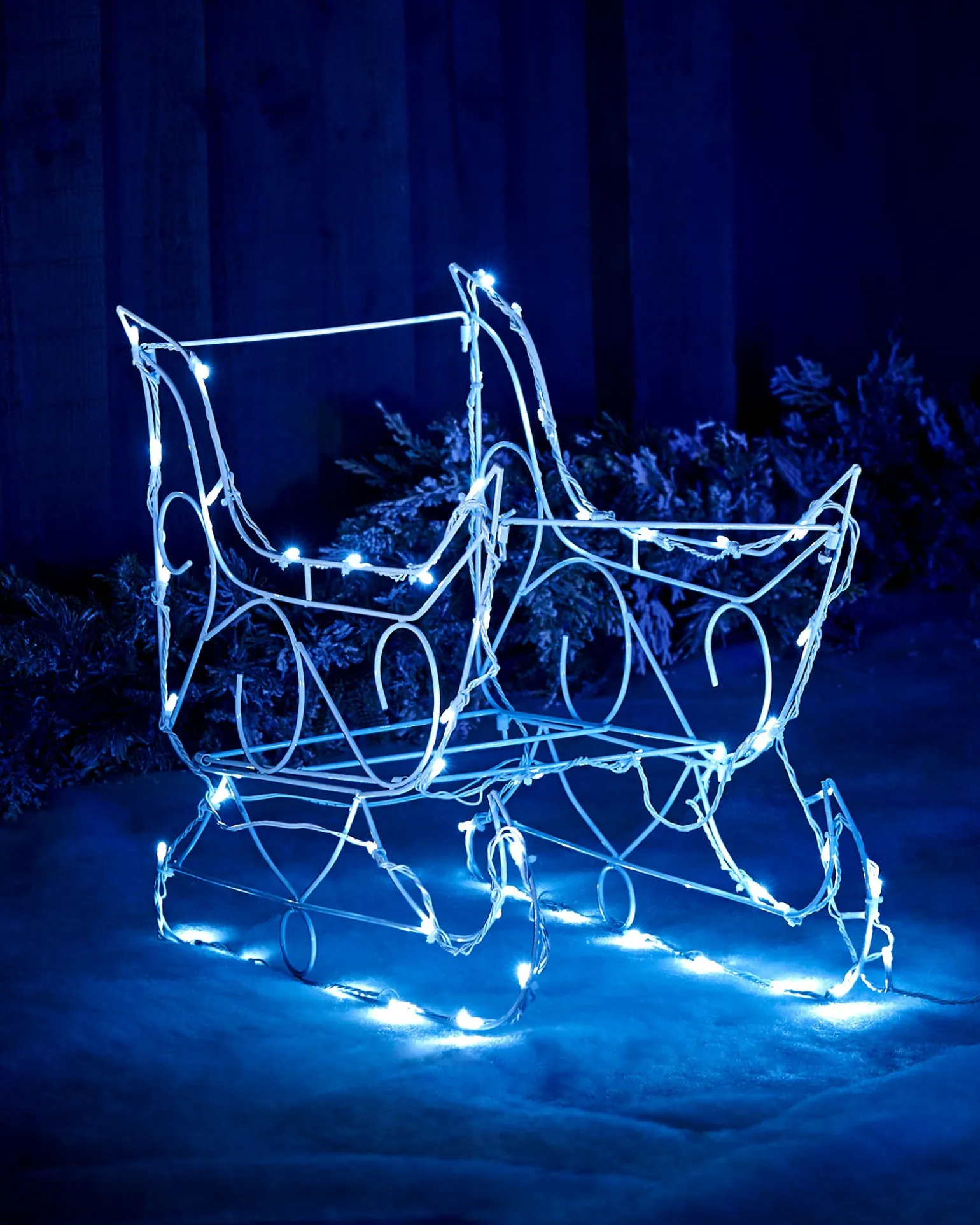 WeRChristmas Animated Multi-Function Reindeer And Sleigh Silhouette, 80 Cm^ Outdoor Lighted Reindeer