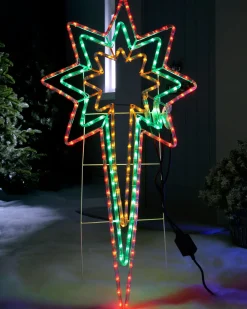 WeRChristmas Animated North Star LED Rope Light Silhouette, 116 Cm^ Festive Star, Snowflake & Sign Lights