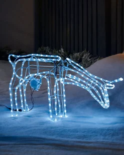 WeRChristmas Animated Reindeer Family Silhouette, 88 Cm^ Outdoor Lighted Reindeer