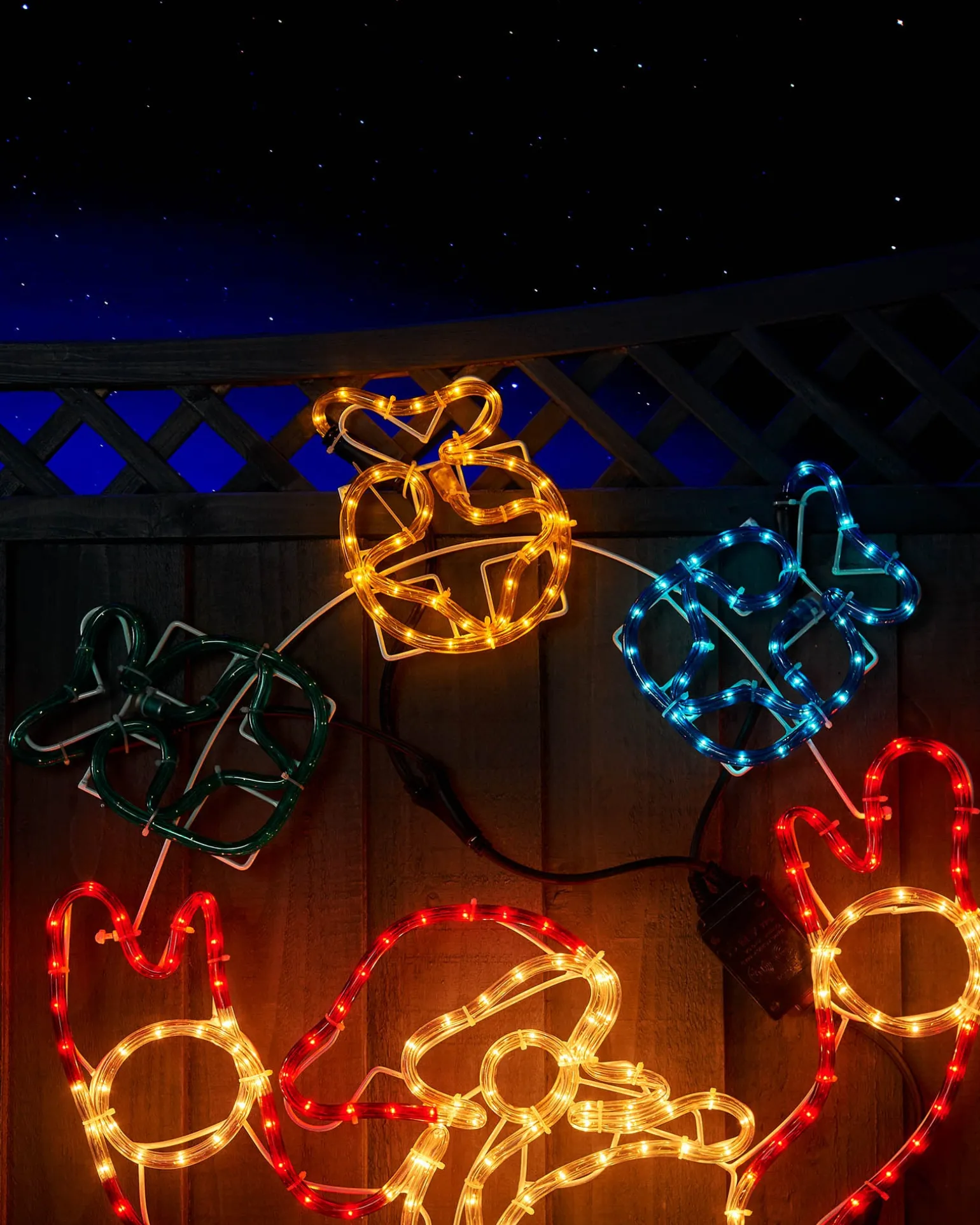 WeRChristmas Animated Santa And Presents Rope Light Silhouette, 114 Cm^ Christmas Characters