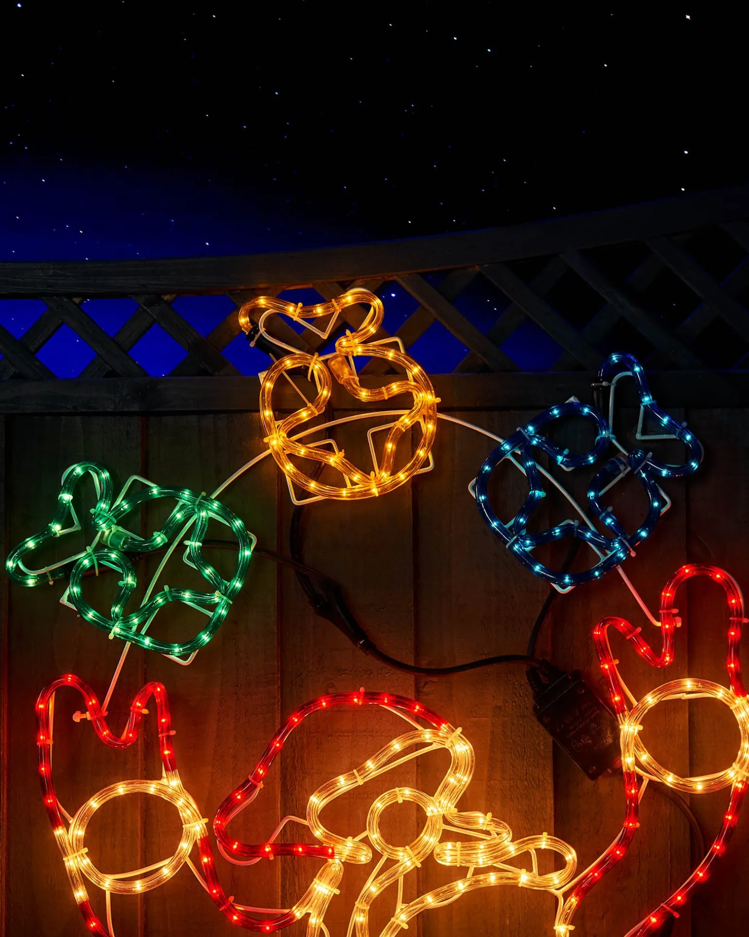 WeRChristmas Animated Santa And Presents Rope Light Silhouette, 114 Cm^ Christmas Characters