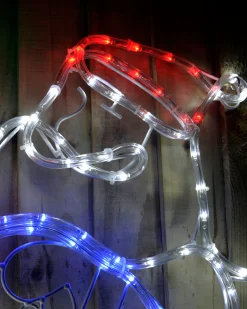 WeRChristmas Animated Santa Rocket Rope Light Silhouette, 170 Cm^ Christmas Characters