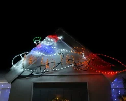 WeRChristmas Animated Santa Rocket Rope Light Silhouette, 170 Cm^ Christmas Characters