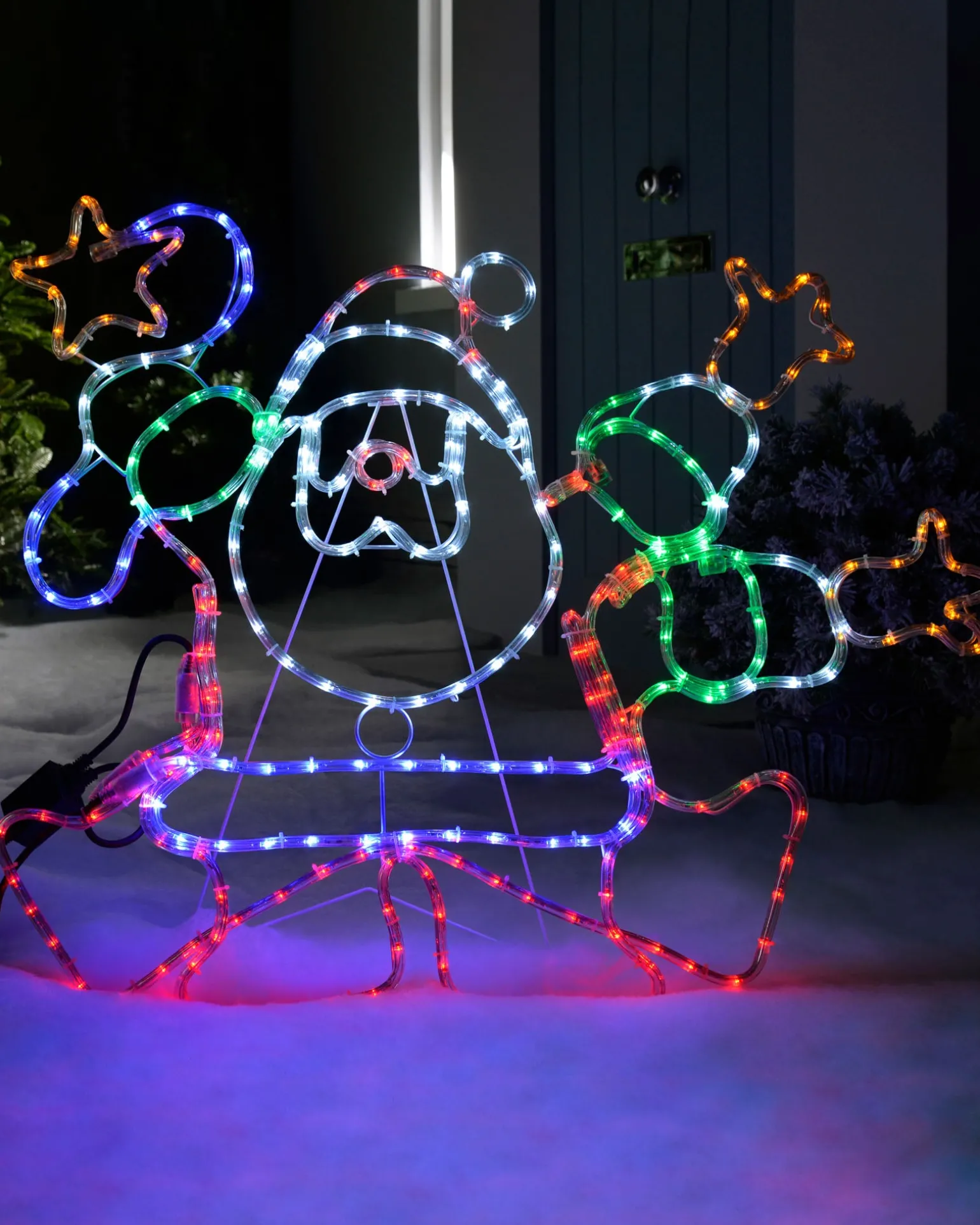 WeRChristmas Animated Santa Rope Light Silhouette, 90 Cm^ Christmas Characters
