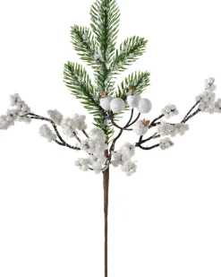 WeRChristmas Artificial Berries Pick, White, 31 Cm^ Flowers & Foliage|Flowers & Foliage