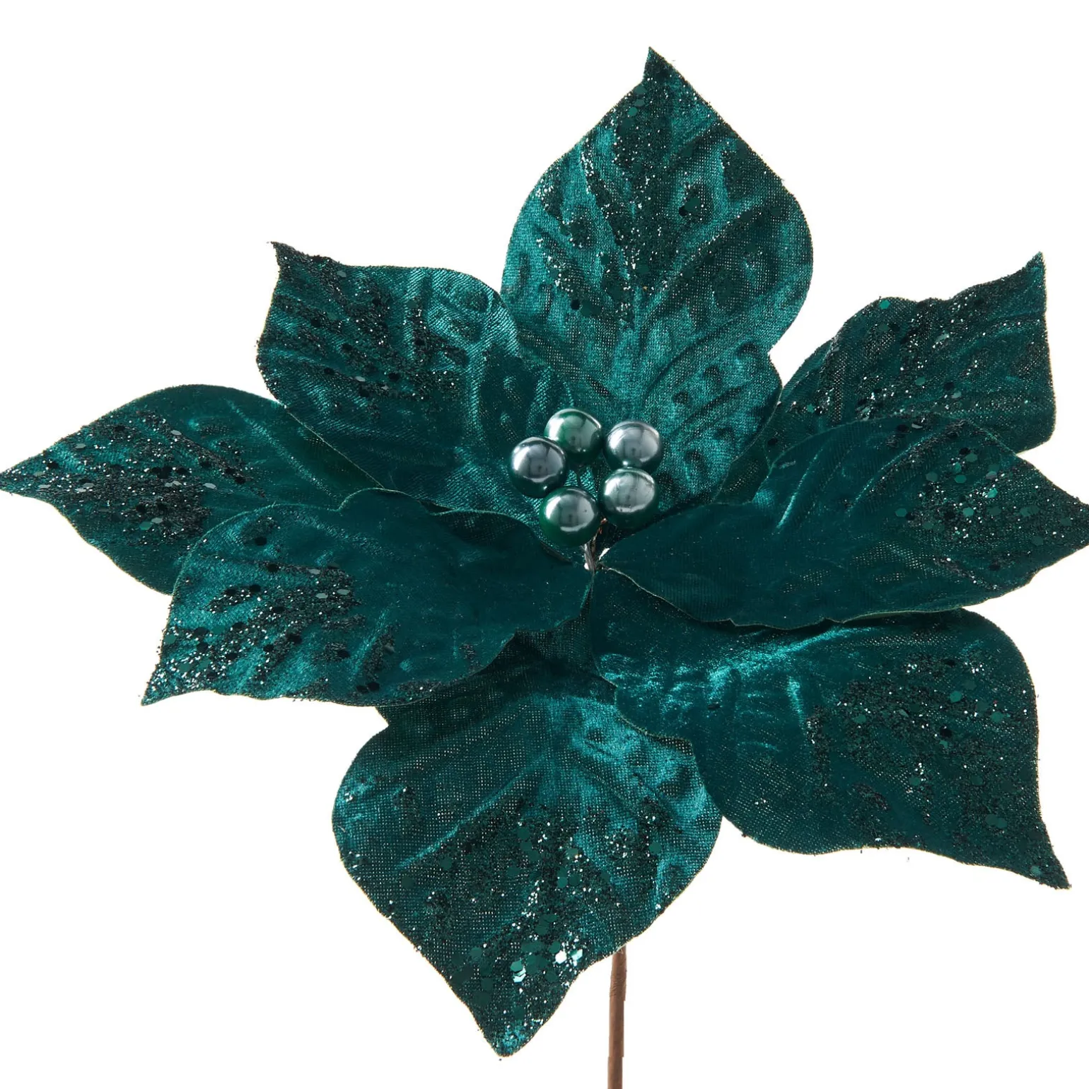 WeRChristmas Artificial Emerald Poinsettia Flower, 30 Cm^ Flowers & Foliage|Flowers & Foliage