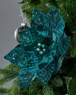 WeRChristmas Artificial Emerald Poinsettia Flower, 30 Cm^ Flowers & Foliage|Flowers & Foliage