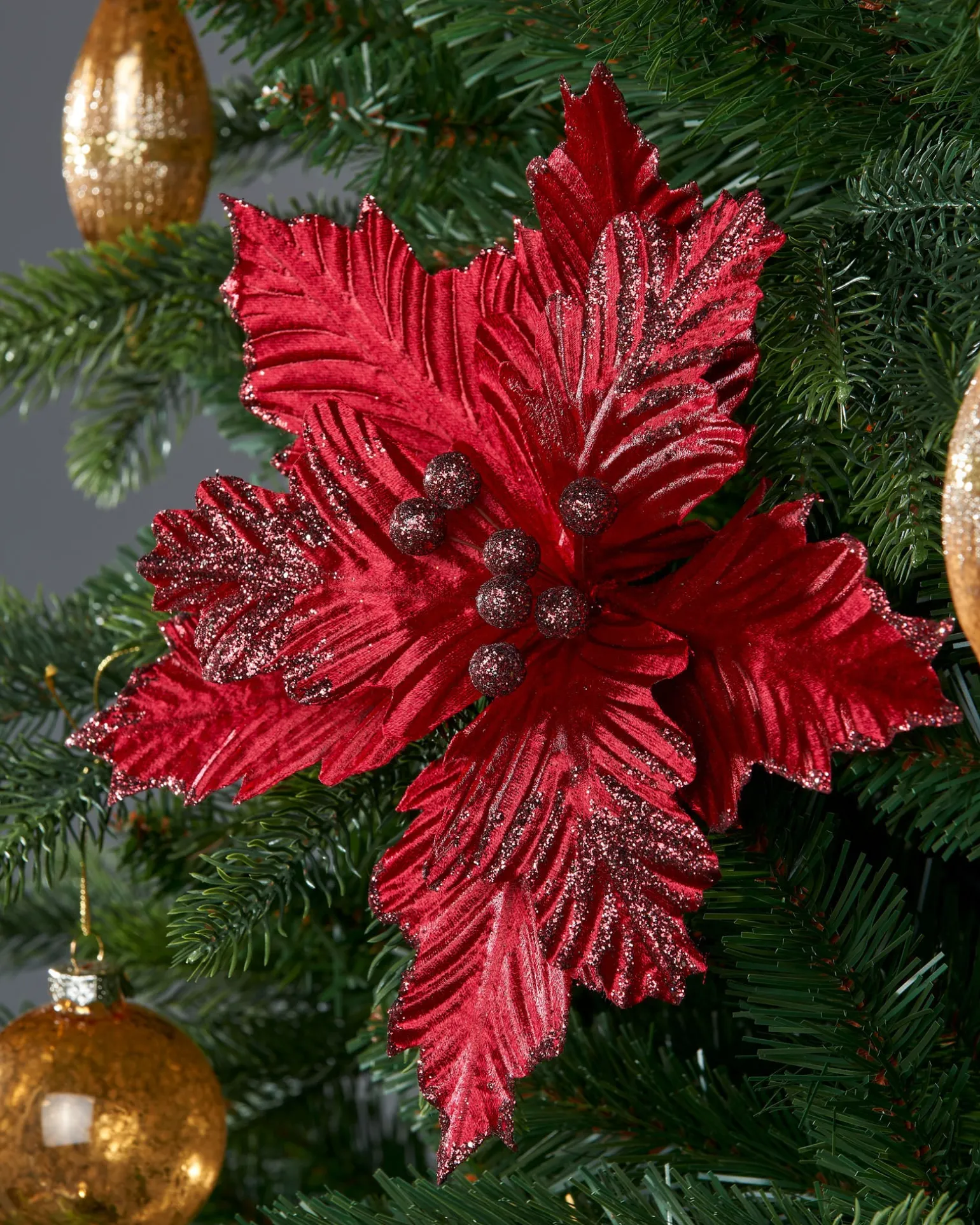 WeRChristmas Artificial Poinsettia Flower, Red, 26 Cm^ Flowers & Foliage|Flowers & Foliage
