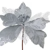 WeRChristmas Artificial Poinsettia Flower, Silver, 30 Cm^ Flowers & Foliage|Flowers & Foliage