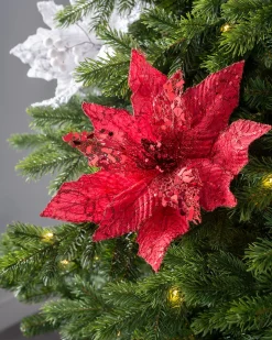 WeRChristmas Artificial Poinsettia Flower, Red, 34 Cm^ Flowers & Foliage|Flowers & Foliage