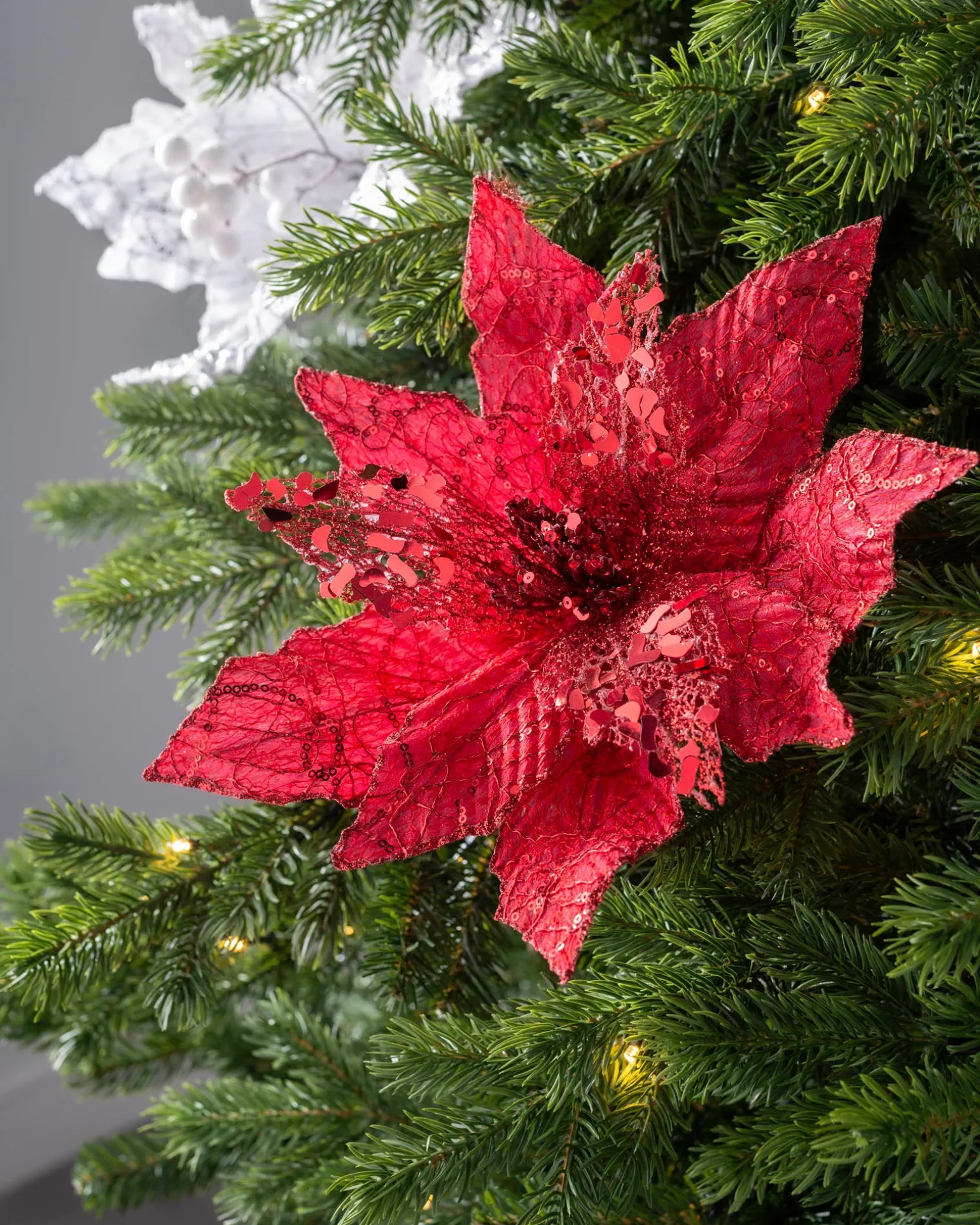 WeRChristmas Artificial Poinsettia Flower, Red, 34 Cm^ Flowers & Foliage|Flowers & Foliage