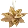 WeRChristmas Artificial Poinsettia Flower, Gold, 30 Cm^ Flowers & Foliage|Flowers & Foliage