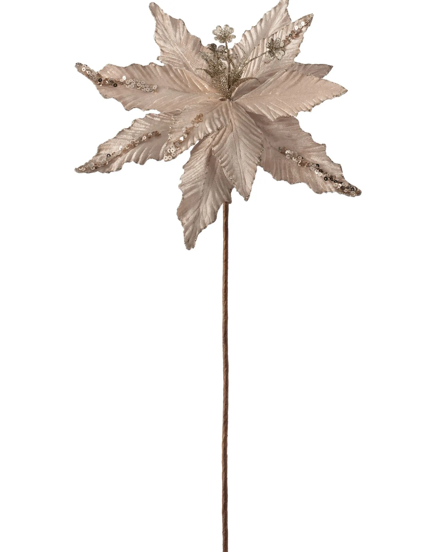 WeRChristmas Artificial Poinsettia Flower, Gold, 32 Cm^ Flowers & Foliage|Flowers & Foliage
