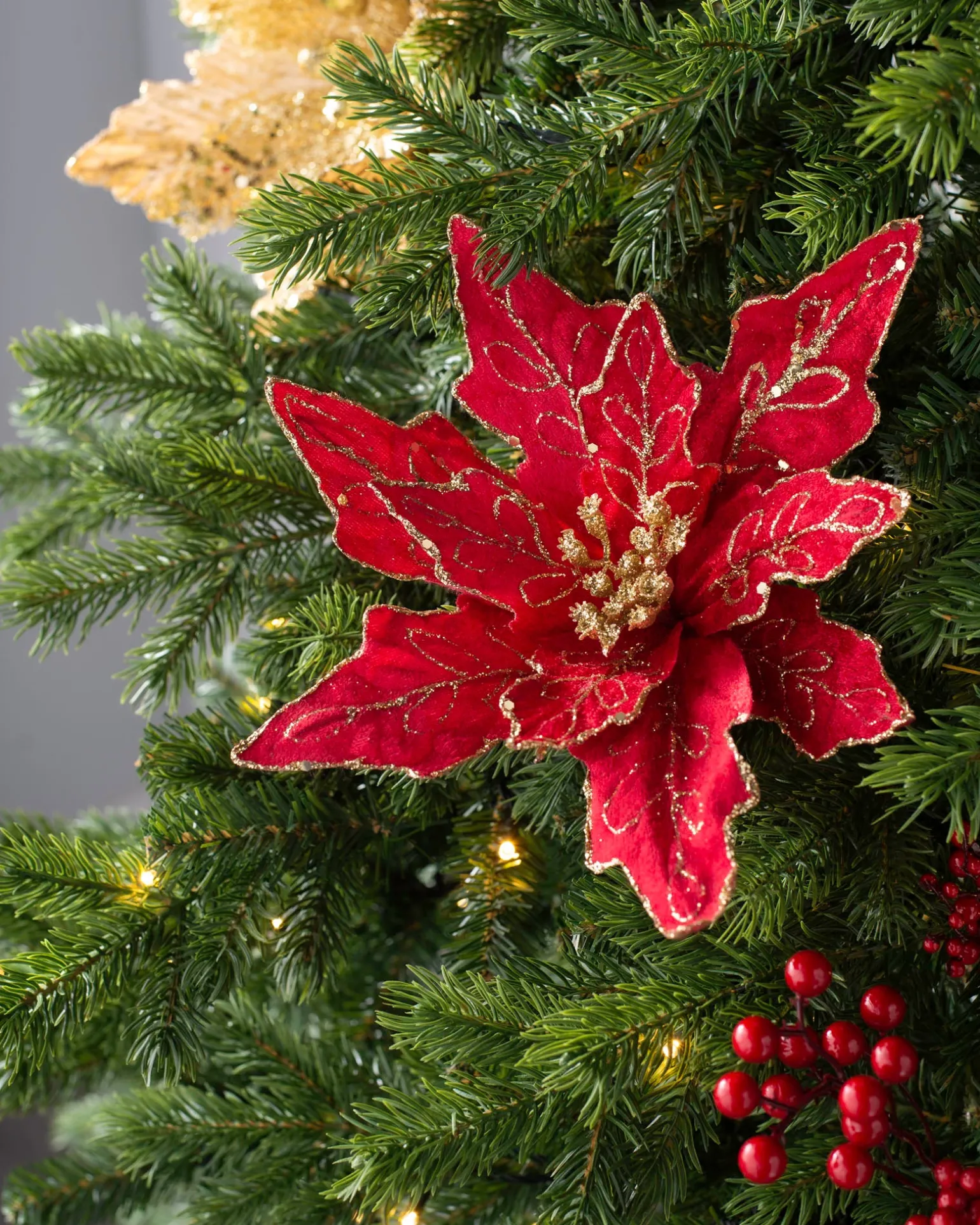 WeRChristmas Artificial Poinsettia Flower, Red, 30 Cm^ Flowers & Foliage|Flowers & Foliage