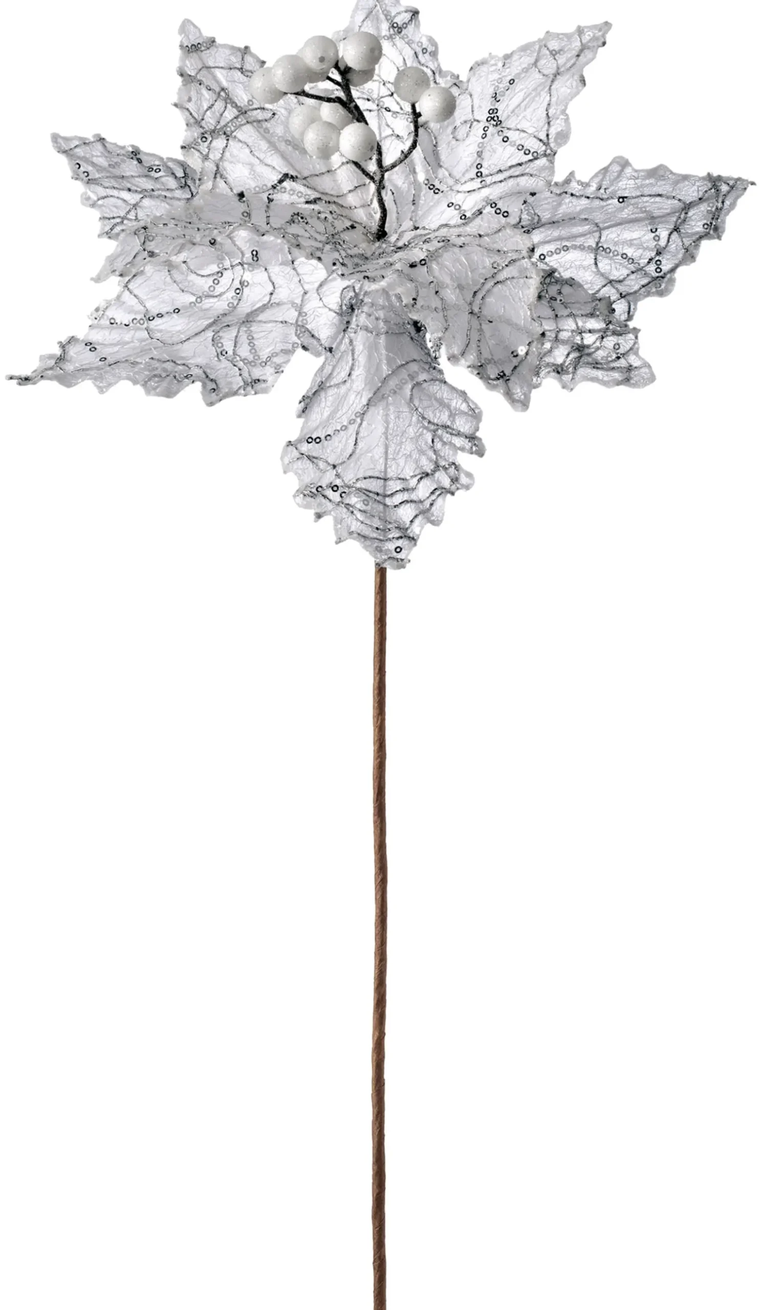 WeRChristmas Artificial Poinsettia Flower, White, 32 Cm^ Flowers & Foliage|Flowers & Foliage