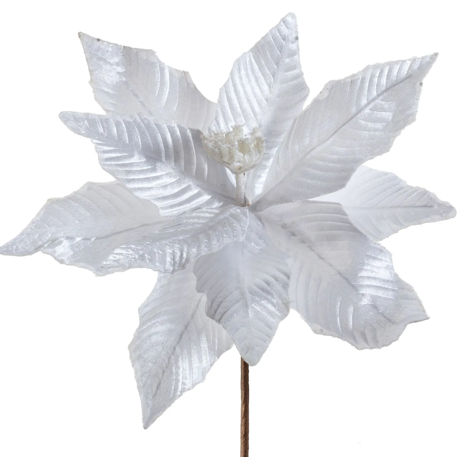WeRChristmas Artificial Poinsettia Flower, White, 34 Cm^ Flowers & Foliage|Flowers & Foliage