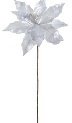 WeRChristmas Artificial Poinsettia Flower, White, 34 Cm^ Flowers & Foliage|Flowers & Foliage