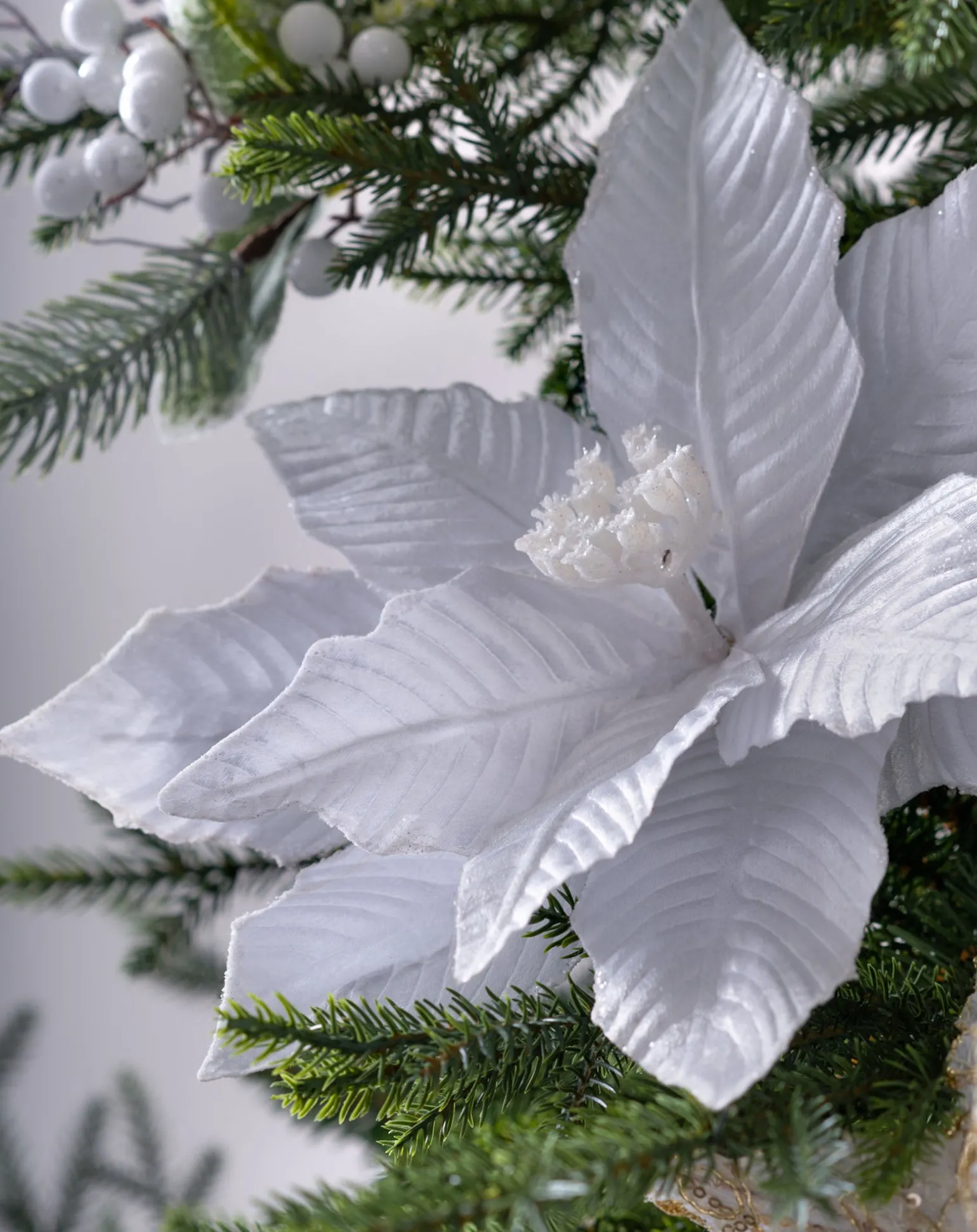 WeRChristmas Artificial Poinsettia Flower, White, 34 Cm^ Flowers & Foliage|Flowers & Foliage