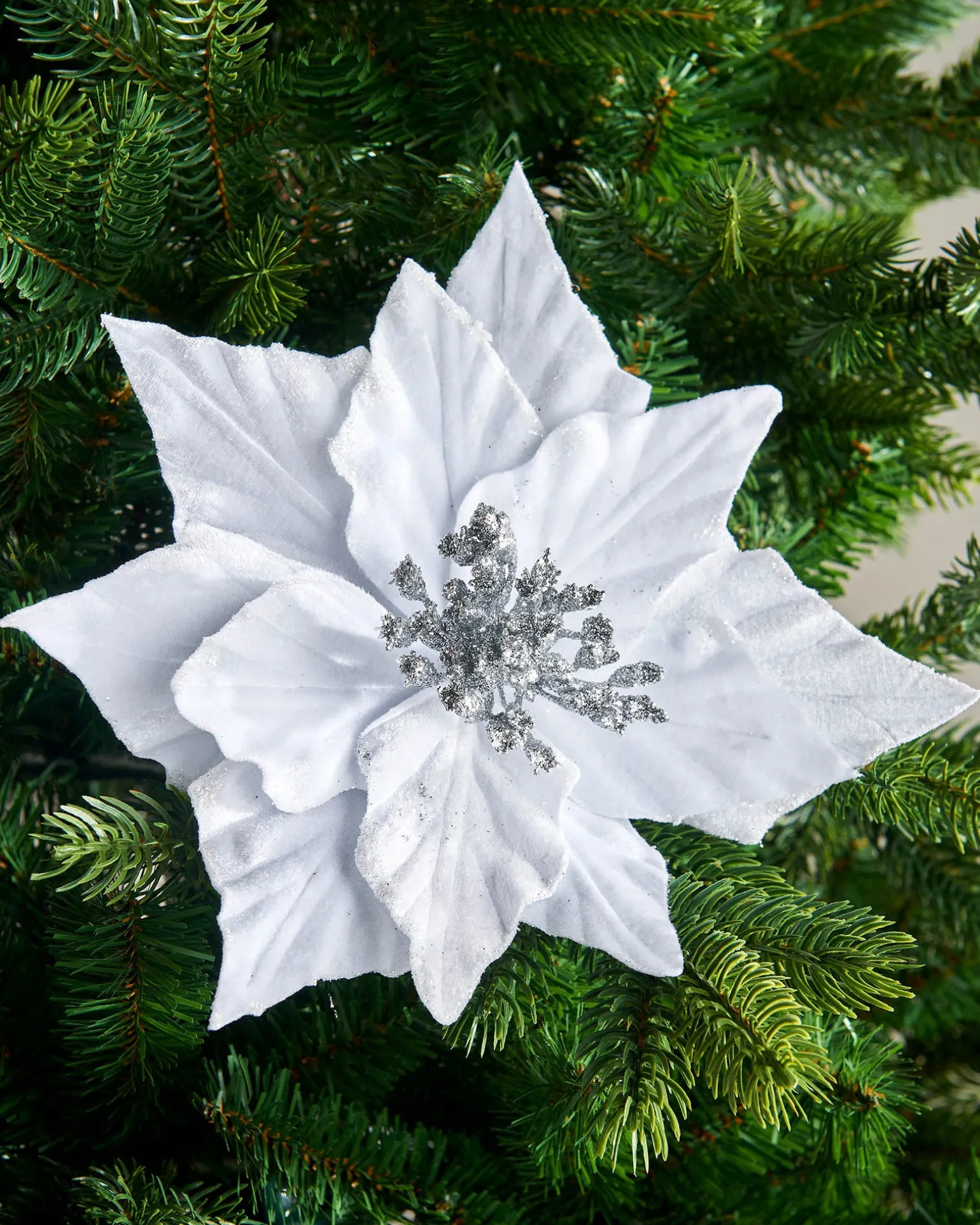 WeRChristmas Artificial Poinsettia Flower, White, 26 Cm^ Flowers & Foliage|Flowers & Foliage