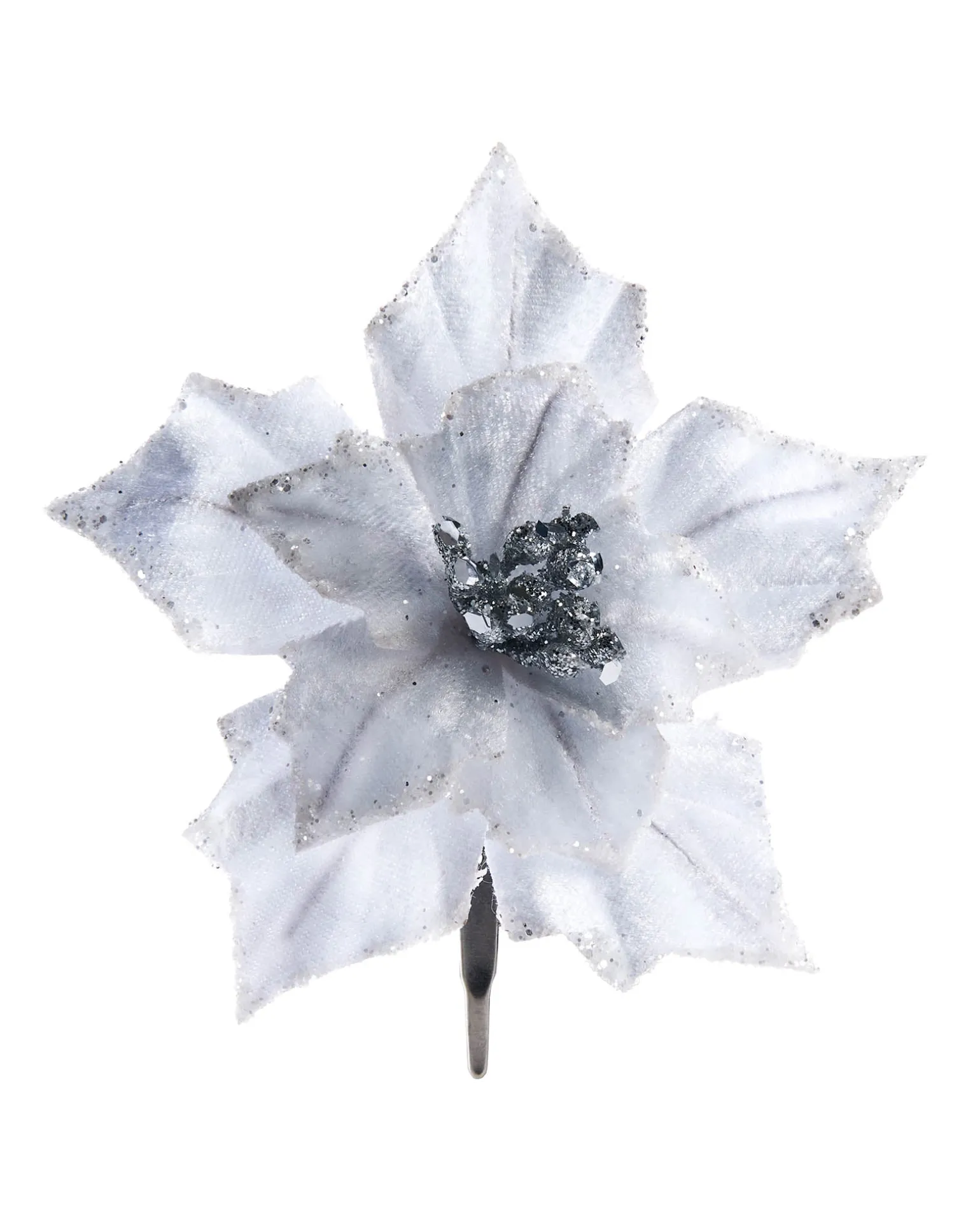 WeRChristmas Artificial White Poinsettia Flower With Clip, 3 Pack, 12 Cm^ Flowers & Foliage|Flowers & Foliage