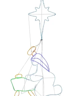 WeRChristmas Baby Jesus Rope Light Silhouette, 200 Cm^ Christmas Characters