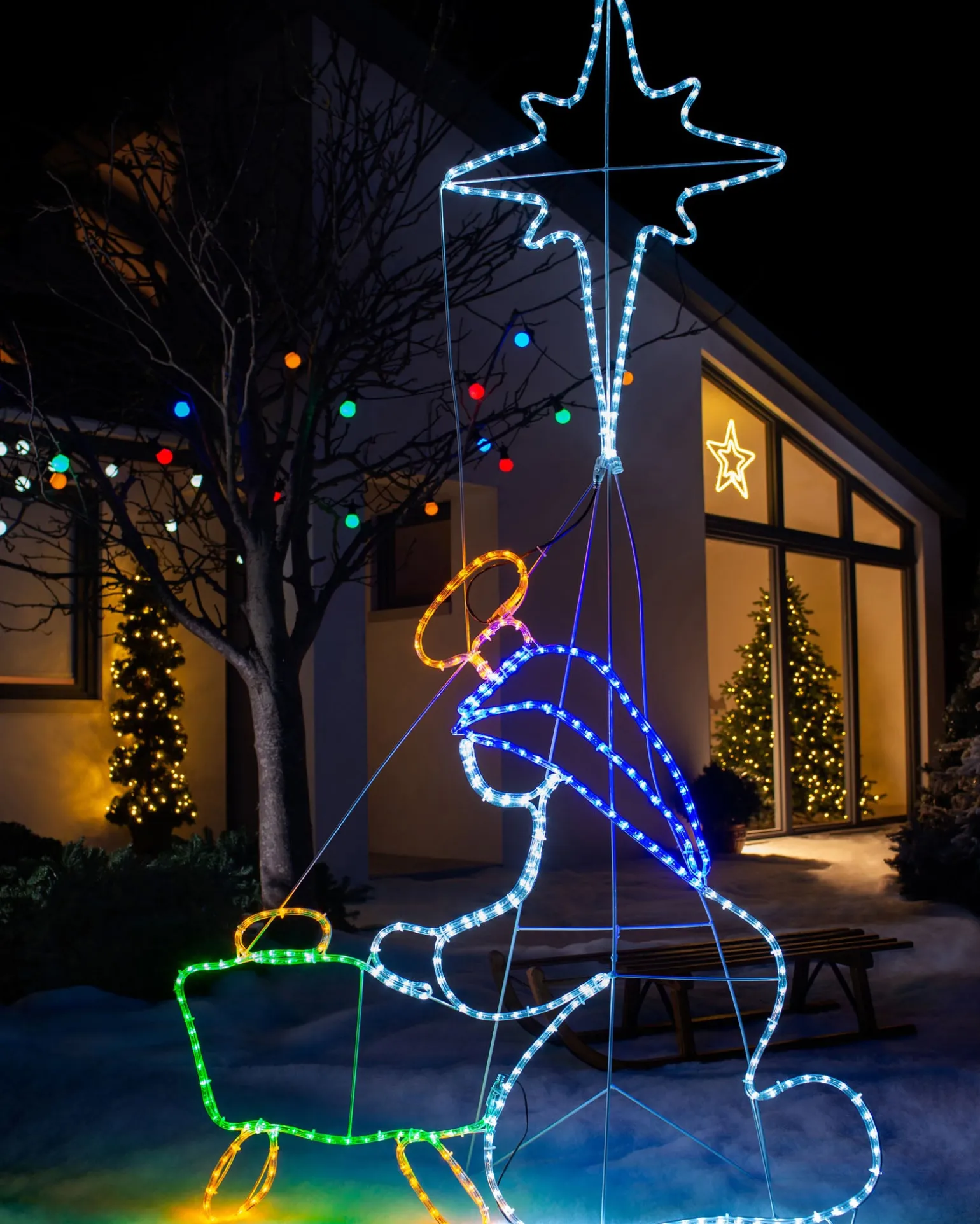 WeRChristmas Baby Jesus Rope Light Silhouette, 200 Cm^ Christmas Characters