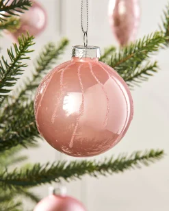 WeRChristmas Baby Pink Glass Baubles, 20 Pack^ Glass Baubles