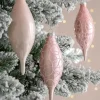 WeRChristmas Baby Pink Glass Baubles, 5 Pack, 15 Cm^ Glass Baubles