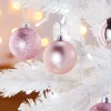 WeRChristmas Baby Pink Shatterproof Baubles, 42 Pack, 6 Cm^ Shatterproof Baubles