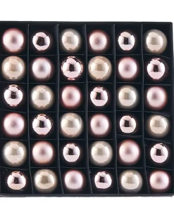 WeRChristmas Baby Pink Shatterproof Baubles, 36 Pack, 3 Cm^ Shatterproof Baubles