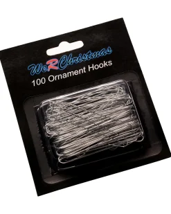 WeRChristmas Bauble Ornament Hooks, Silver, Pack Of 100^ Bauble Hooks