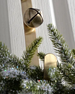 WeRChristmas Bells Wreath Door Hanger, Antique Gold, 38 Cm^ Wreath Hangers