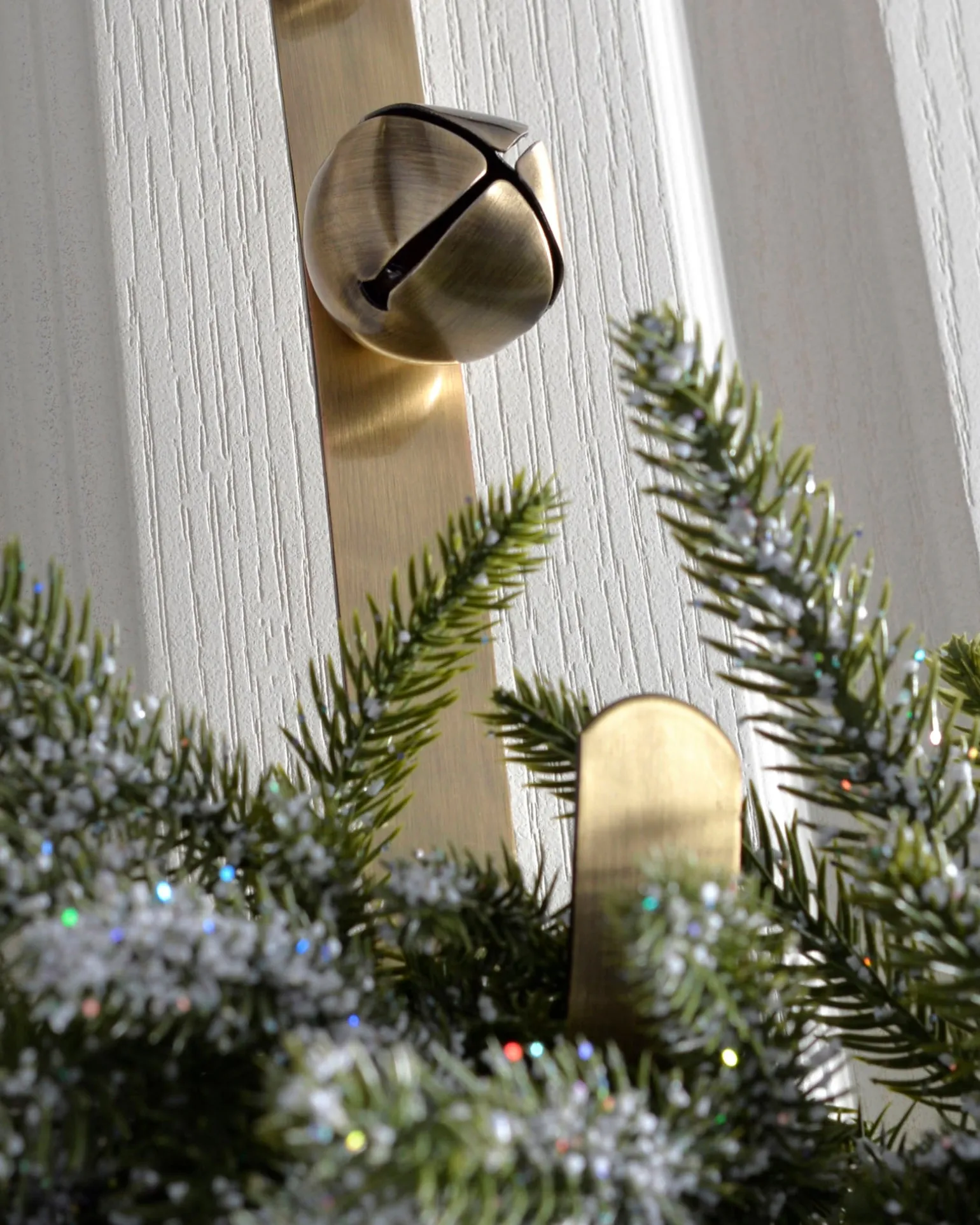 WeRChristmas Bells Wreath Door Hanger, Antique Gold, 38 Cm^ Wreath Hangers