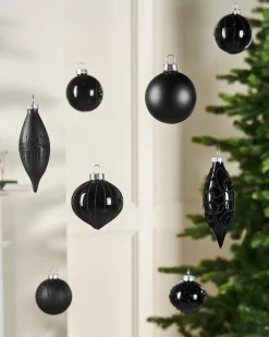 WeRChristmas Black Glass Baubles, 20 Pack^ Glass Baubles