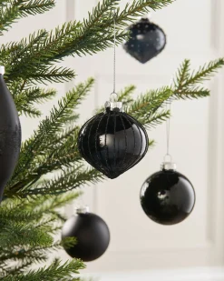 WeRChristmas Black Glass Baubles, 20 Pack^ Glass Baubles