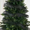 WeRChristmas Black Mesh With Black Foil, 9 M^ Deco Mesh