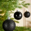 WeRChristmas Black Shatterproof Bauble, 50 Pack^ Shatterproof Baubles